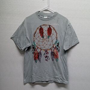 Vintage Top Dawg Louisiana Mint Green Colorful Dreamcatcher Short Sleeve Tee